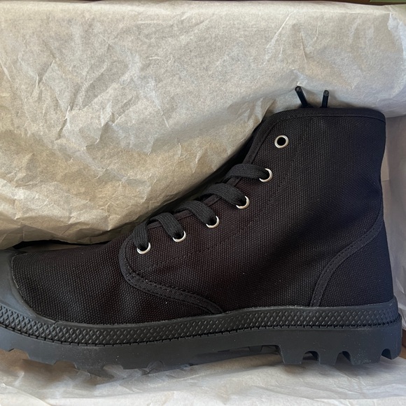 Palladium Pampa Hi Men\'s Black Canvas Boots Size 13 main image 4